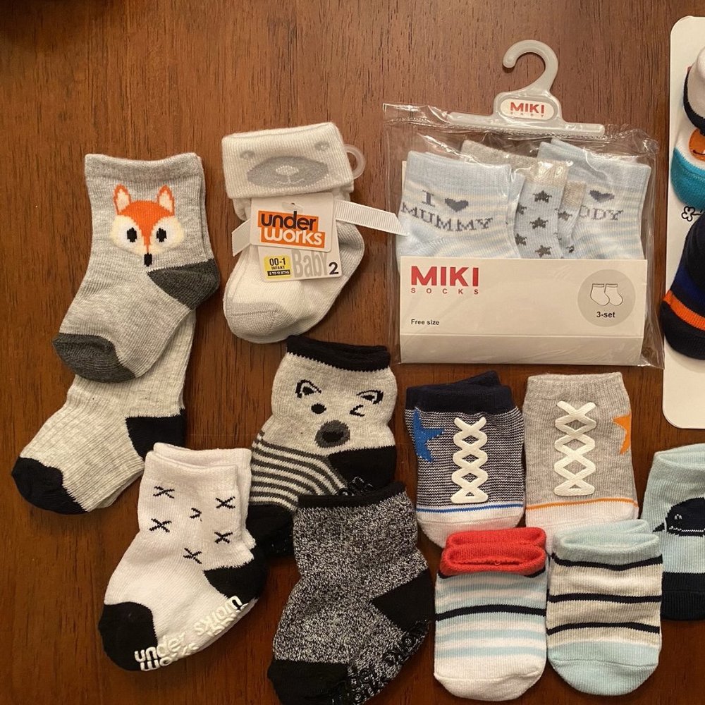 Baby Boy 0-3 3-6 Months Socks Bundles - Picture 2 of 3